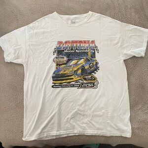white daytona motor speedway graphic tee